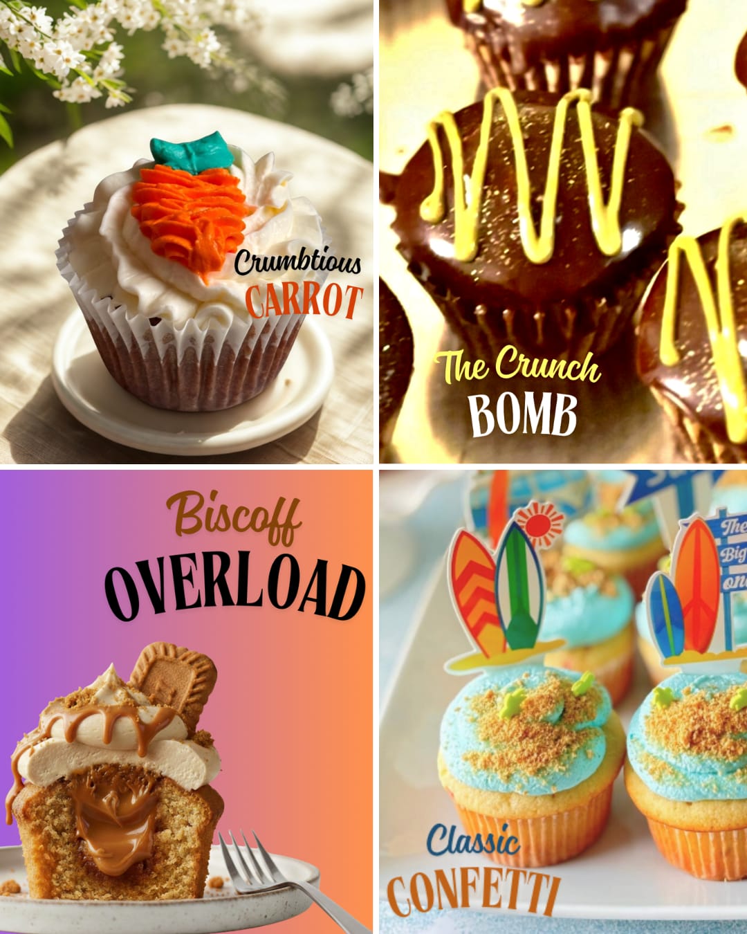 Cupcake Flavour Menu